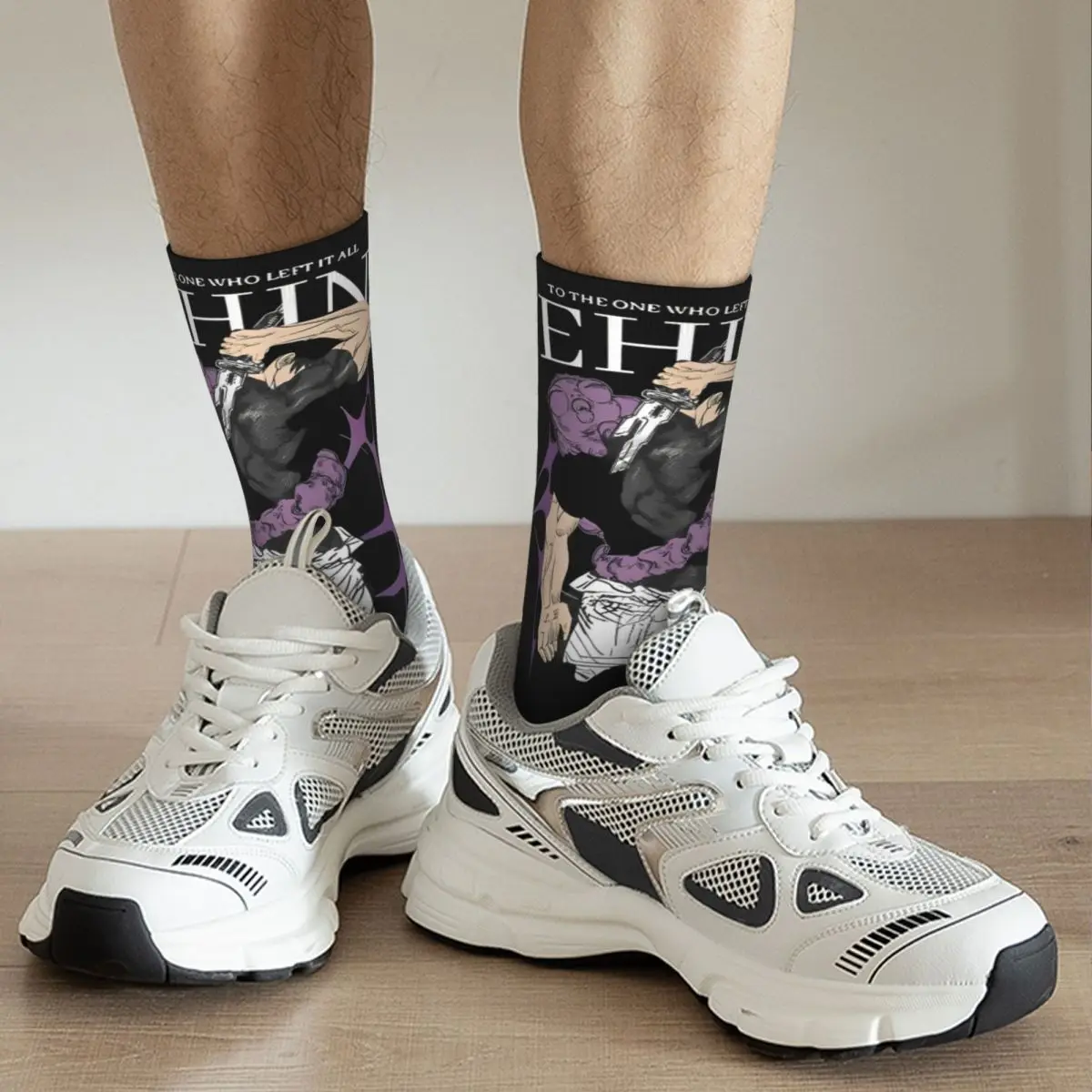 Calcetines de baloncesto Retro Toji Fushiguro para hombre y mujer, medias de tubo medio de poliéster, Anime japonés, Jujutsu Kaisen, transpirables