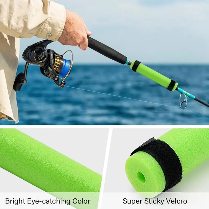 Copertura in spugna per canna da pesca Galleggianti per canna da pesca per kayak 6 pezzi Canna galleggiante Cuscino per canna da pesca Accessori per