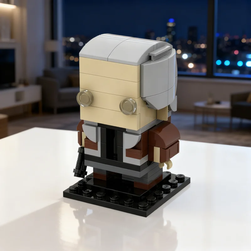 121pcs MOC Batou Bato Brickheadz Ghost In Shell Diy Building Blocks Assembly Creative Pack Edition Kit Toy Gift For Collectors