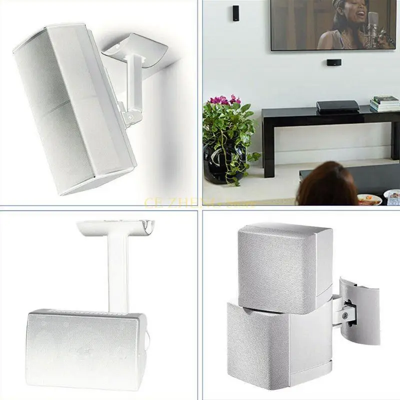 Support de haut-parleur universel en métal, Support mural pour accessoires de rangement de Base de haut-parleur UB-20II