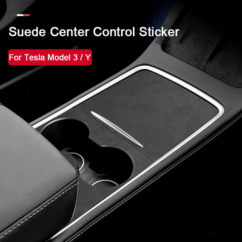 

For Tesla Model 3 Model Y 2017 2018 2019 2020 2021 2022 2023,Car Center Water Cup Holder Panel Storage Box Cover Trim Stickers
