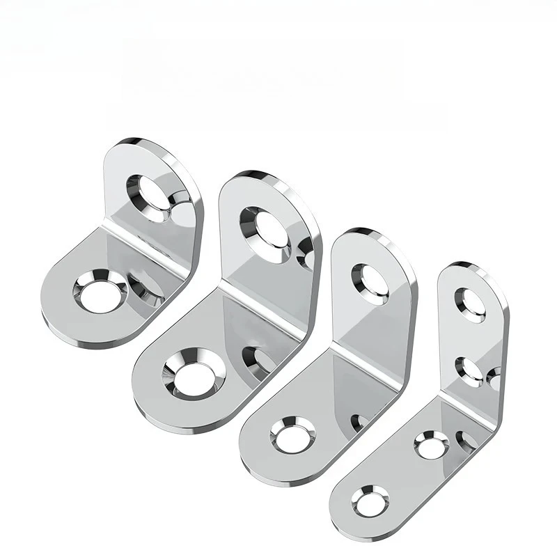 L Type Triangle Shelf Bracket Stainless Steel 90 Degree Corner Support Iron Fixing Connection Fitting