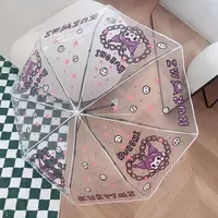 Hellokitty Sanrio Folding Umbrella  Kuromi Mymelody Cinnamoroll Cute Cartoon Umbrella Kawaii Student Automatic
