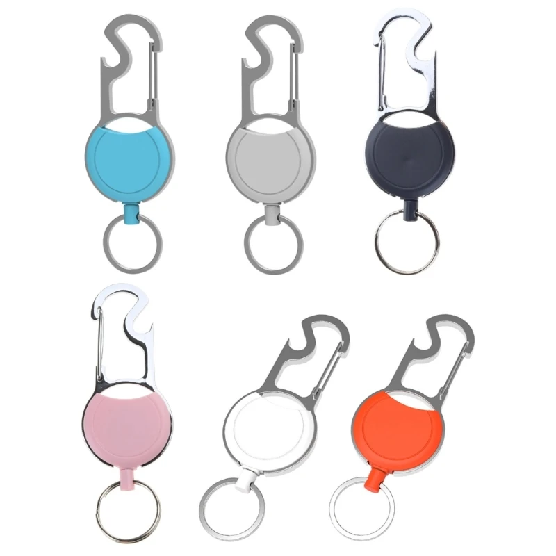 Y1UB Retractable Badge Holder Nylon Cord Keyrings, Heavy Duty Retractable Keychain