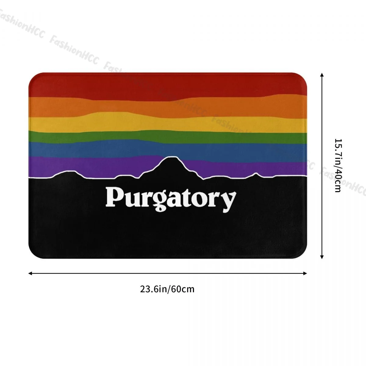 LGBT Anti-Slip Doormat Bath Mat Purgatory Pride Rainbow Sunset - Wynonna Earp Balcony Carpet Welcome Rug Home Decorative