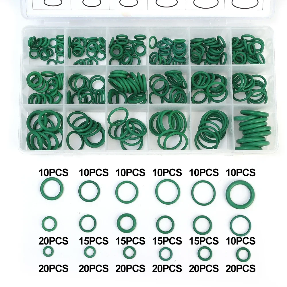 270pcs O-Ring Gasket 18 Size Rubber Seal Rings High Pressure Oil Resist Plumbing Automotive Faucet Repair Washer Assortment Kit