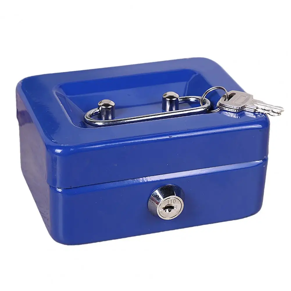 Impact-resistant Cash Box Metal Box Compact Shock-proof Cash Box with Security Lock Two Portable Multi Compartment Safe for Cash
