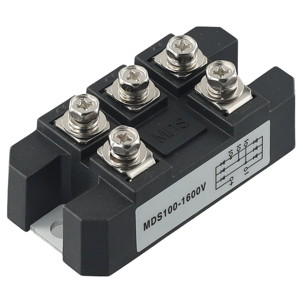 1pc MDS-100A 1600V 5 Terminals 3-phase Full-way Diode Module Bridge Rectifier For AC/DC Standard Size For PWM Inverter Tools