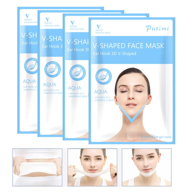 Face Slimming Ear Hanging Hydrogel Neck Slim Beauty Face Chin Care Cheek V Thin Lift Mask Shape Face-Lifting Mask Skin