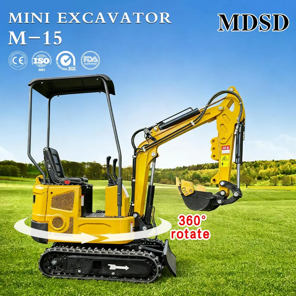 حفار صغير متعدد الوظائف 0.8-3 طن حفار صغير لجميع التضاريس مع قواطع حفارة معتمدة من مادة EPA لبناء المزرعة