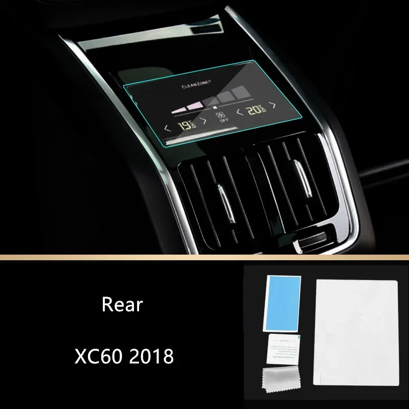 Car Rear Seat Display Screen Tempered Glass Protective Film GPS Navigation Panel Prevent Scratches For Volvo XC60 2018 Stickers