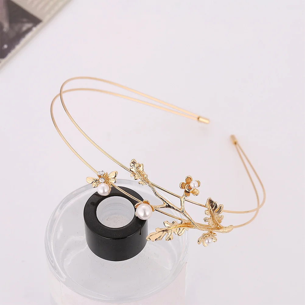 

Pearl Headband Elegant Delicate Bride Electric Chic Wedding Hairband Female Alloy Design Hairhoop Exquisite Pretty Color