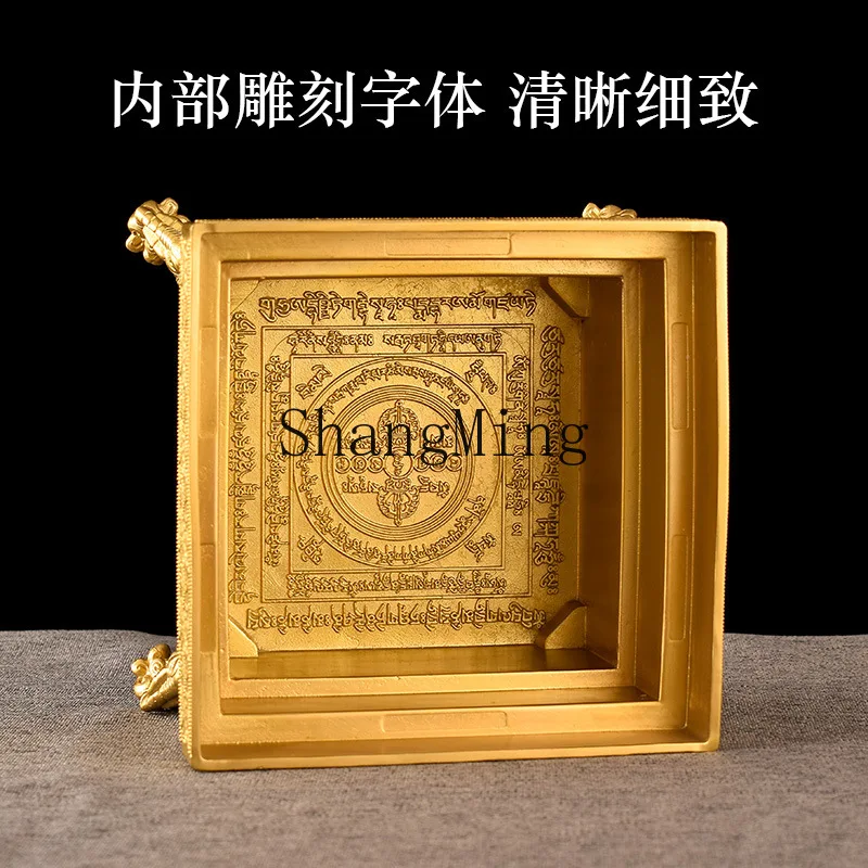 SM Pure Copper Incense Offering Plate Six Paths Vajra  Burner Purple Copper Incense Offering Furnace for Home Use
