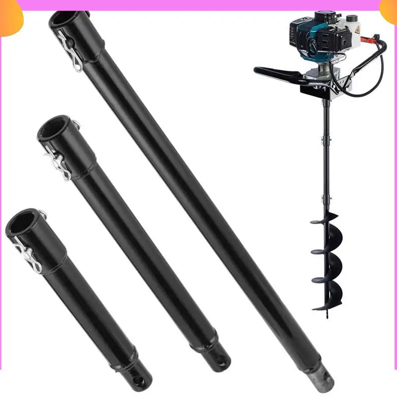 A23P 3PCS Auger Extension Drill Bits, 3/4In Shaft Earth Auger Drill Bit Extension, Garden Spiral Hole Drill Bit Extension Rod Du