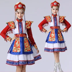 2024 New Mongolian performance costumes Inner Mongolia dance costumes minority Mongolian robe performance dress women
