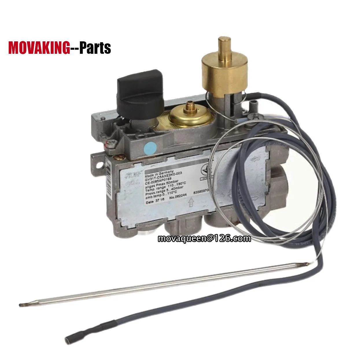 Griddle Fryer Accessories 110-190°C GV31T GV31T-C5AXE2K0 Gas Valve Assembly Thermostatic Valve Gas Valve For ELECTROLUX Fryer