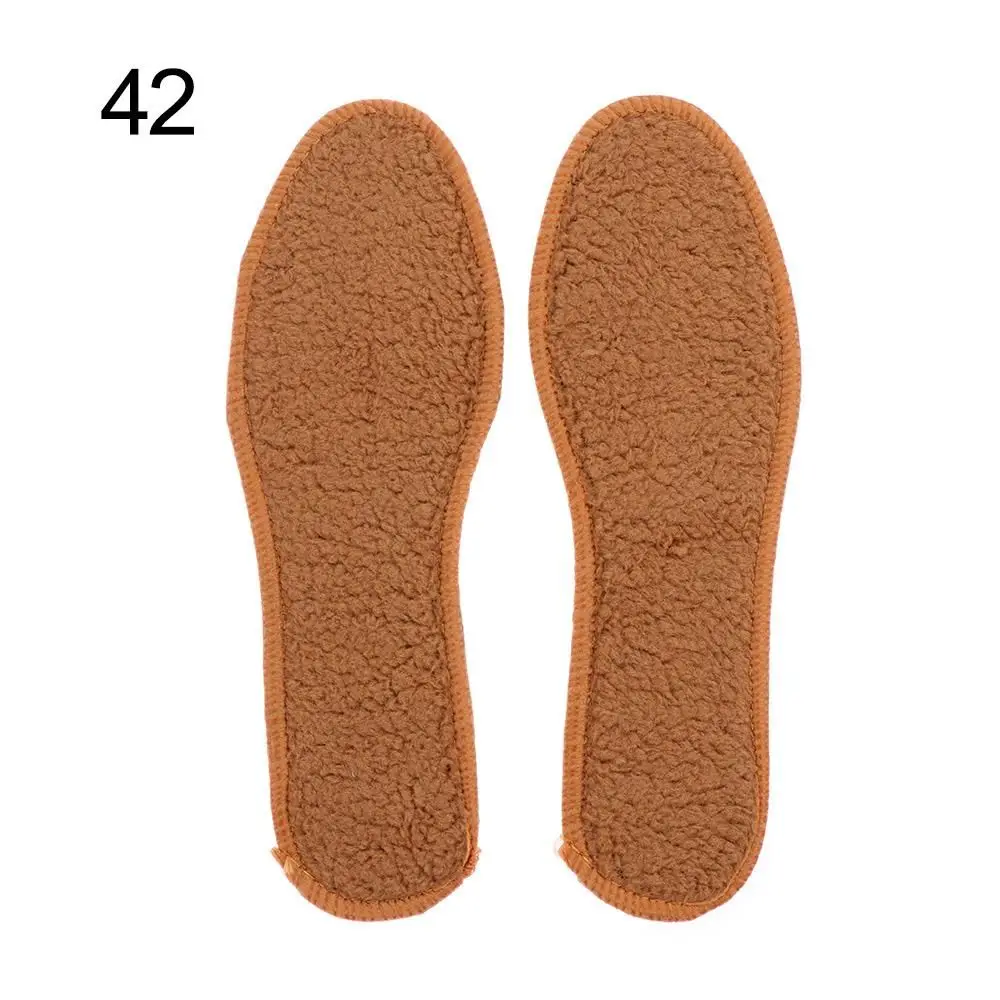 Keep Warm Elastic Shock Absorbing Snow Boots Insoles Cashmere Pad Alpaca  Insoles Wool Thicken Winter Thermal Insulation