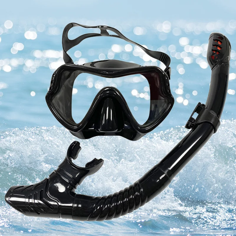 Gafas de buceo para hombre y mujer, lentes de silicona de Marco grande, máscara de Snorkel de secado completo, gafas de buceo para adultos