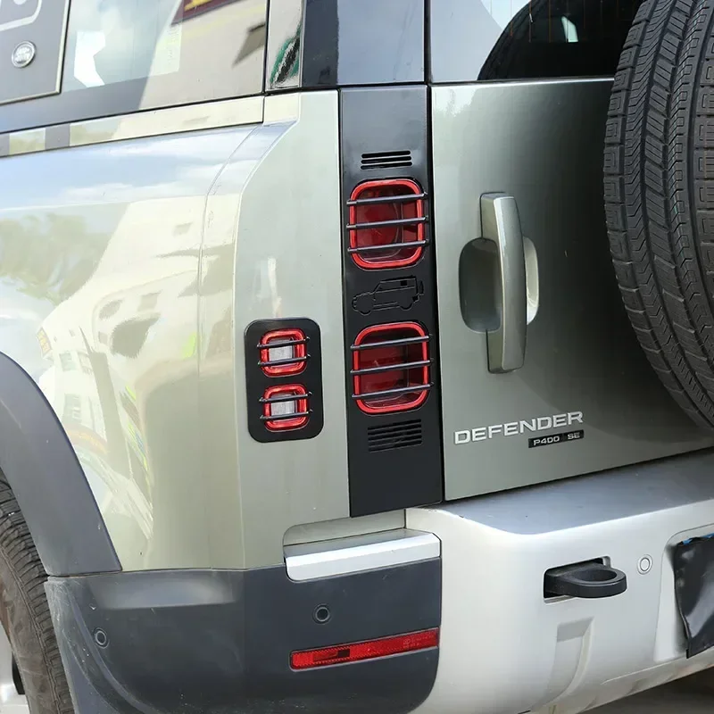 

Stainless Black Car Brake Lights Protection Net Cover Decoration Car Accessories For Land Rover Defender 90 110 130 2020-2024