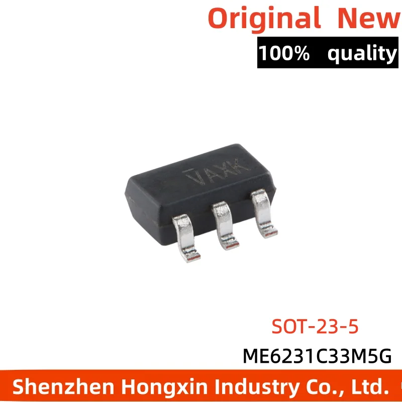 

10 pieces of ME6231C33M5G SOT-23-5 3.3V low-power high-precision PSRR LDO linear regulator