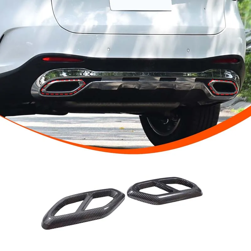 For 23 Mercedes-Benz GLC car four-out tailpipe decorative frame bright car exhaust pipe decorative frame accessories