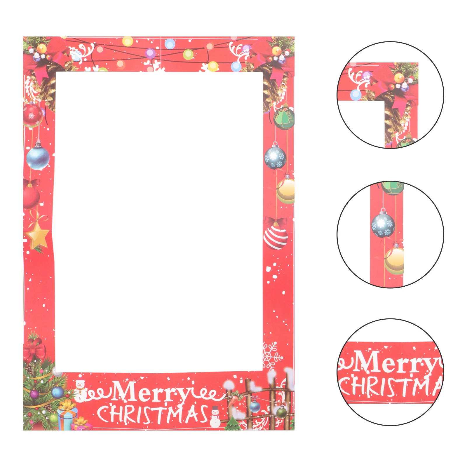 Christmas Paper Frames Party Photo Props Supplies Xmas Decoration Picture for Make