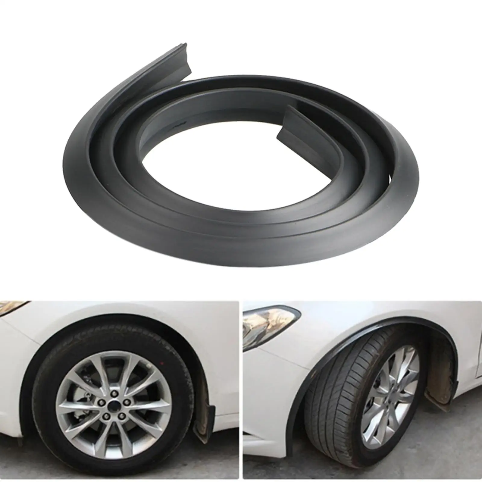 Universal Car Wheel Fender 59inch Automotive Accessory Made of High Strength Rubber Soft and Easy to Deform Flexible