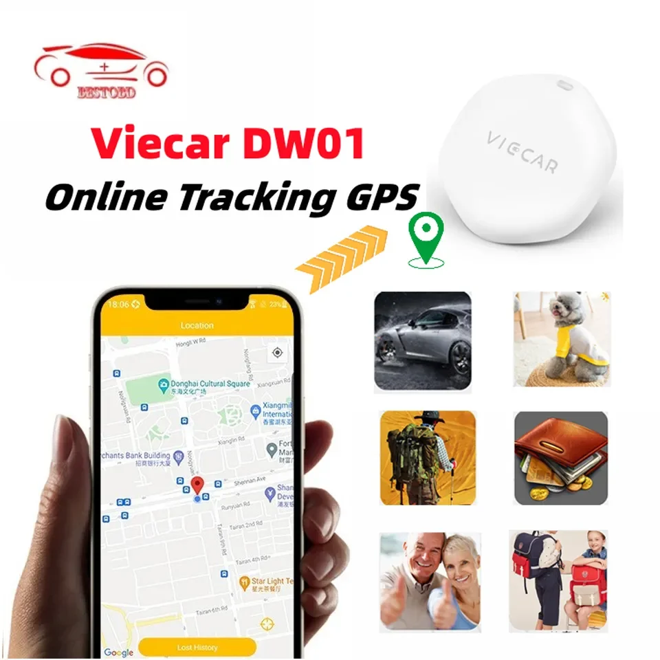 Viecar Wireless locator DW01 Find My Online Tracking GPS Smart Location Tracker Mini Positioning Seeker For IOS/IMAC For Car