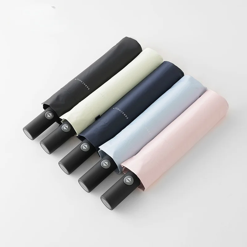 

7-Rib Automatic Folding Umbrella Compact Lightweight Durable UV Protection Rain and Sun Umbrella Automatic Sunshade