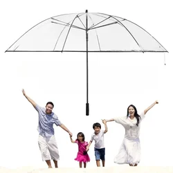 180CM Extra Large Transparent Umbrella Professional Storm Umbrellas Reinforce Long Handle Waterproof Rain Gear Household