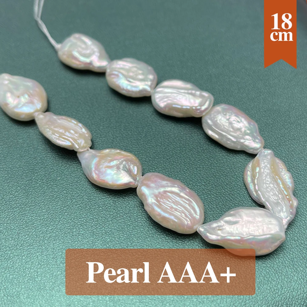 18CM Natural Freshwater Pearl Beads Irregural Baroque Pearl Loose Spacer Beaded for Making DIY Jewerly Necklace Bracelet 12x18mm