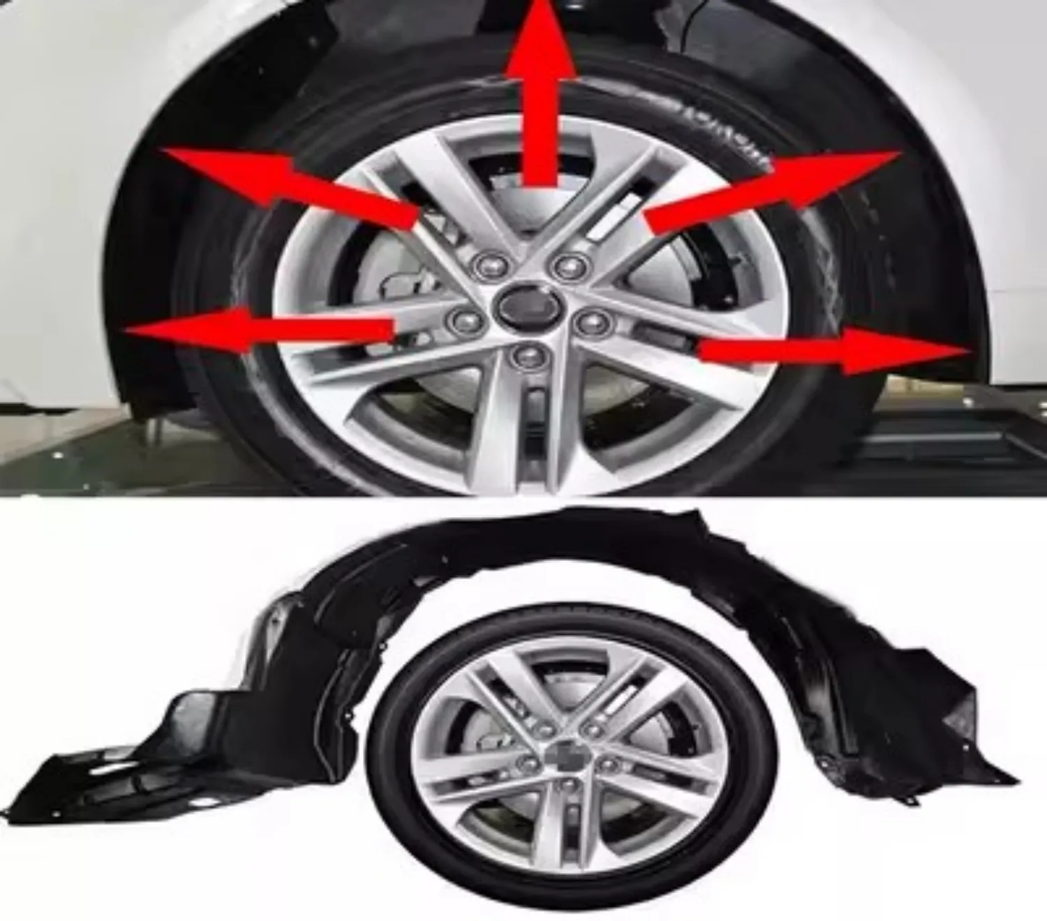

Car Inner Fender Wing Lining Wheel Cover with Soundproof Cotton for Toyota CH-R 2017-2023