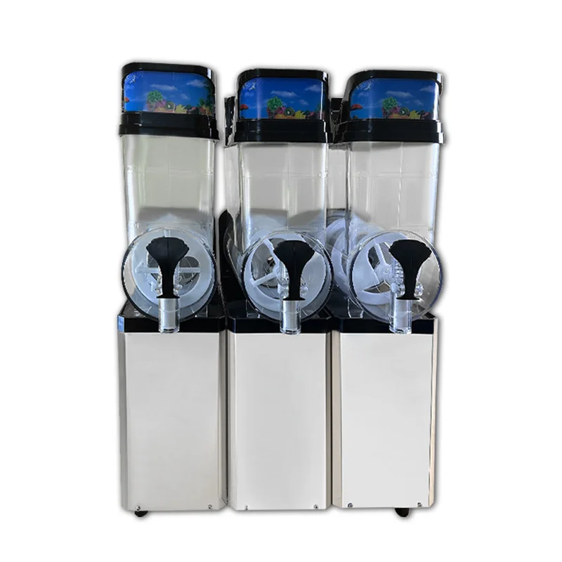 

Commercial Three Cylinder Stainless Steel Slushie Machine 110V 220V Desktop Cold Drink Maker for Restaurant Bar Tea Shop Pro
