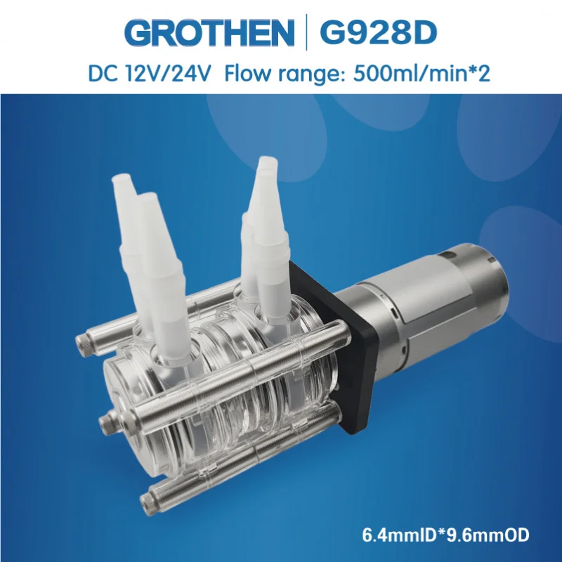 

Перистальтический насос, водяной насос, дозирующий насос, двойная головка насоса, 12 В 24 В постоянного тока, высокая пропуск для аналитических лабораторий в аквариуме