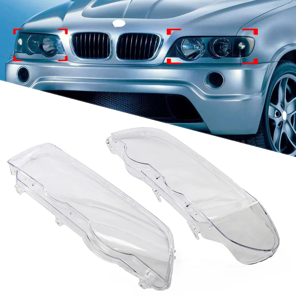 

1Pcs Car Headlight Head Light lamp Clear Lens Cover Protector For BMW X5 E53 2000 2001 2002 2003