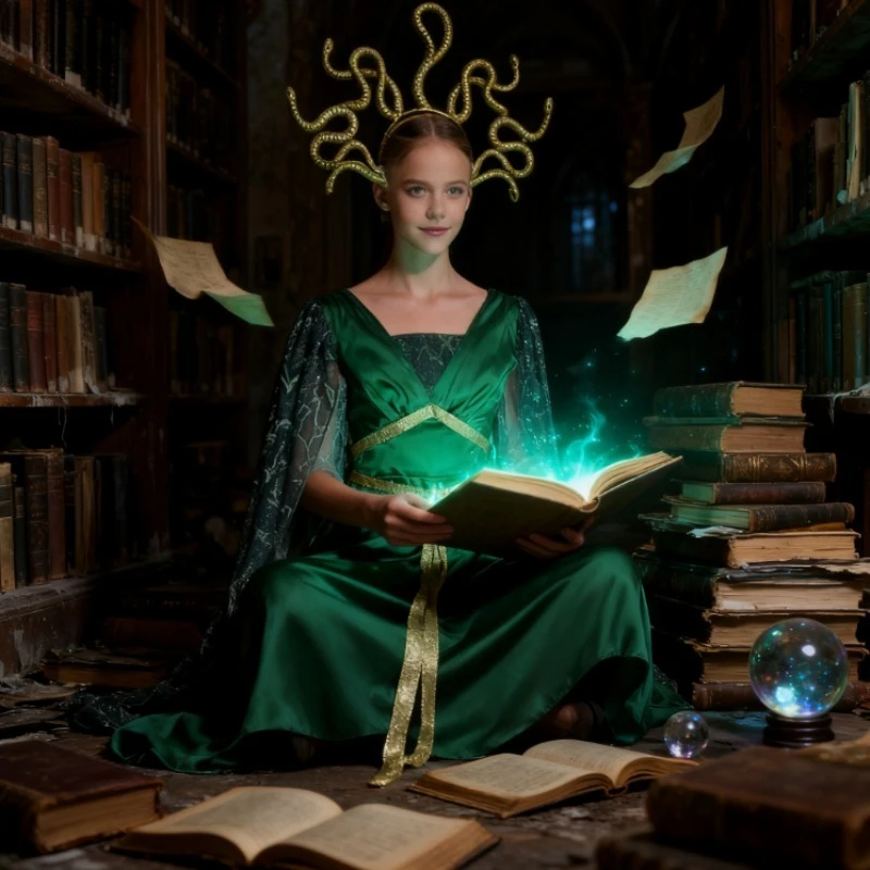 Halloween Popular Greek Mythology Costume Blue Succubus Cosplay Costume Gorgon Scale Performance Costume Stage Styling Set