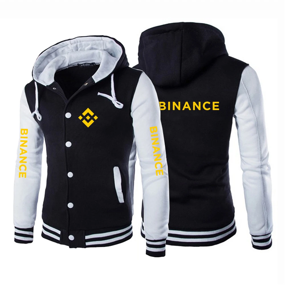 Binance Crypto 2022 Men's New Long Sleeves Baseball Uniform JacketS Fashionable Streetwears Slim Fit Casual Coats Tops Clothing