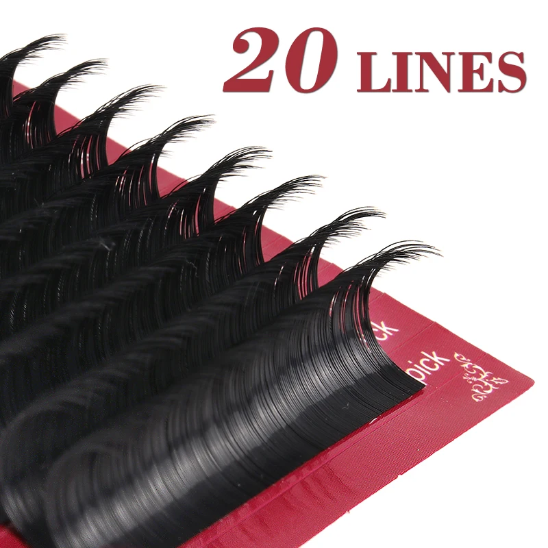 Dassen 20rows Classic Individual Eyelashes Extension Mink Natural Super Soft Professional Silk Lashes Makeup Beauty