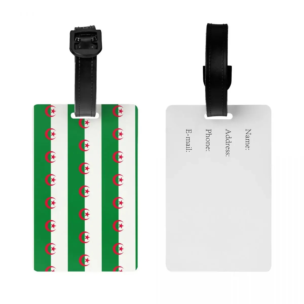 Algeria Flag Luggage Tags for Suitcases Cute Printed Baggage  Privacy Cover ID Label