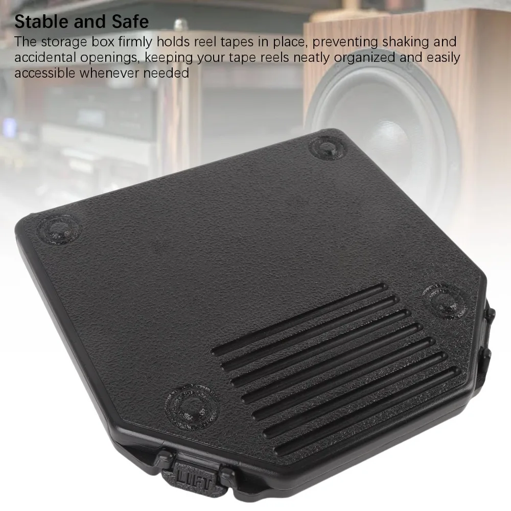 

Пластиковый бокс для хранения аудиокассет с этикетками, пылезащитный чехол для 7-дюймовых аудиокассет, для звукового оборудования