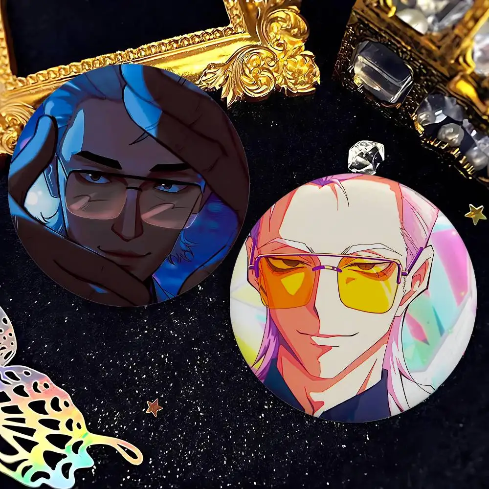 ليكون بطل X مانغا شارات الطرفية التلبيب دبابيس صفيح بروش مستدير لحقيبة الكتف اكسسوارات هدايا تذكارية