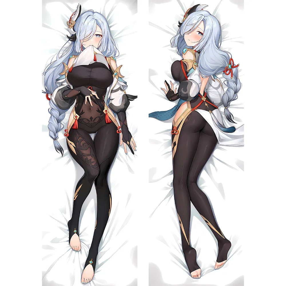 

Kamisato Ayaka Dakimakura Anime Otaku 2-Side Printed Decor Hing Body Case Cushion Pillow Cover
