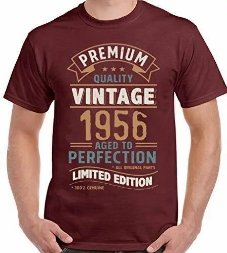 1956 Edición Limitada Hombre Divertido Graphic T-shirts For Men Clothing Women Short Sleeve Tees Vintage High Quality 100%Cotton