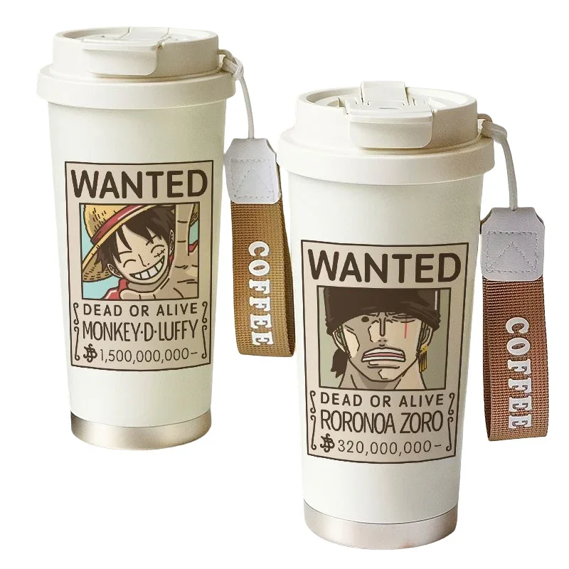 One Piece Monkey·D·Luffy Tony Tony Chopper FRANKY BROOK Anime Picture Insulated Cup Coffee Cup Portable Outdoor Water Cup Gift