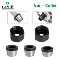 LAVIE 1PC 3Pcs Set Collet 6mm 6.35mm 8mm Collets Chuck Engraving Trimming Machine Electric Router Milling Cutter Accessories