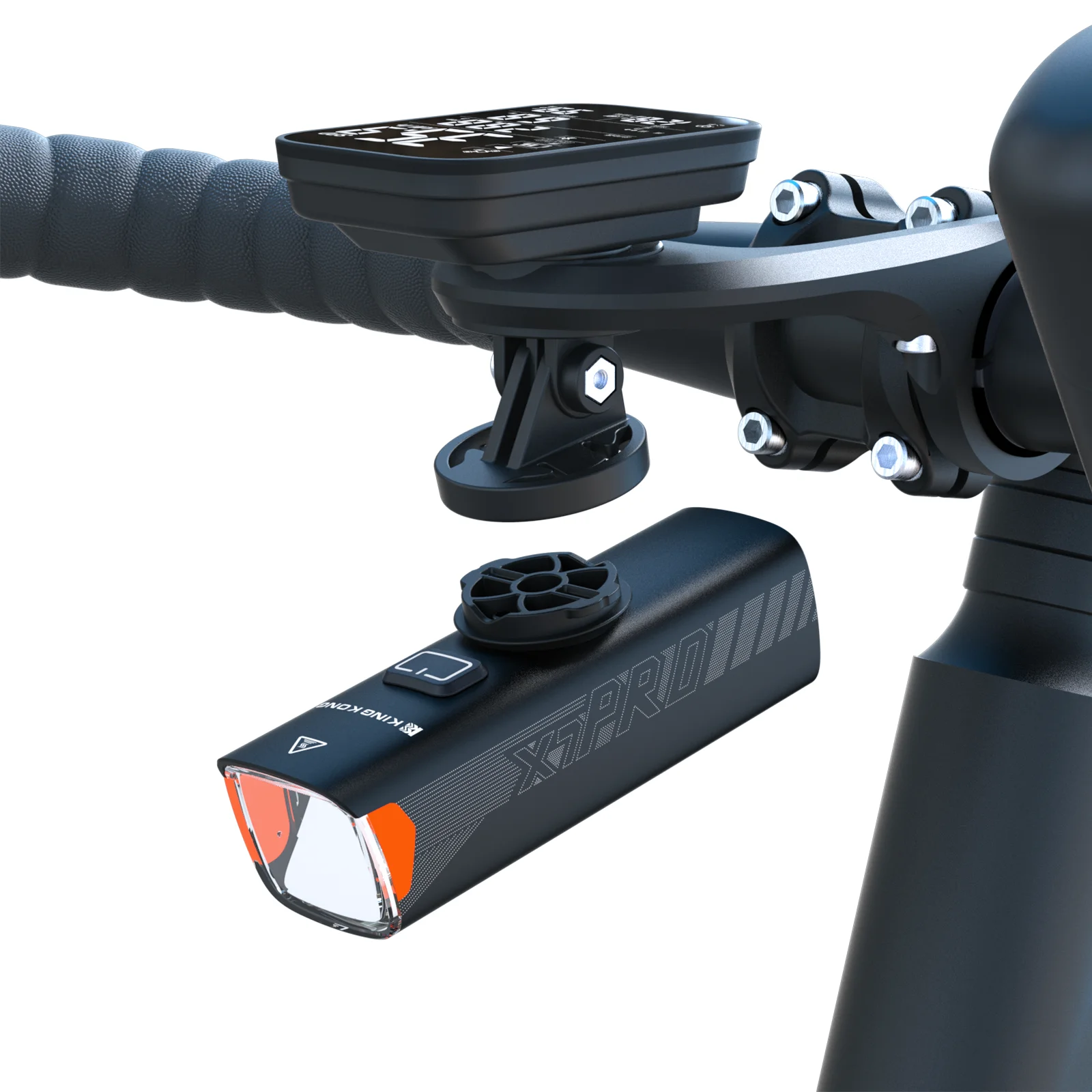 KING KONG X7pro LED دراجة ضوء قطع خط USB قابلة للشحن الجبهة الدراجة الخفيفة، مع تصاعد قوس، 5000 بطارية ليثيوم،