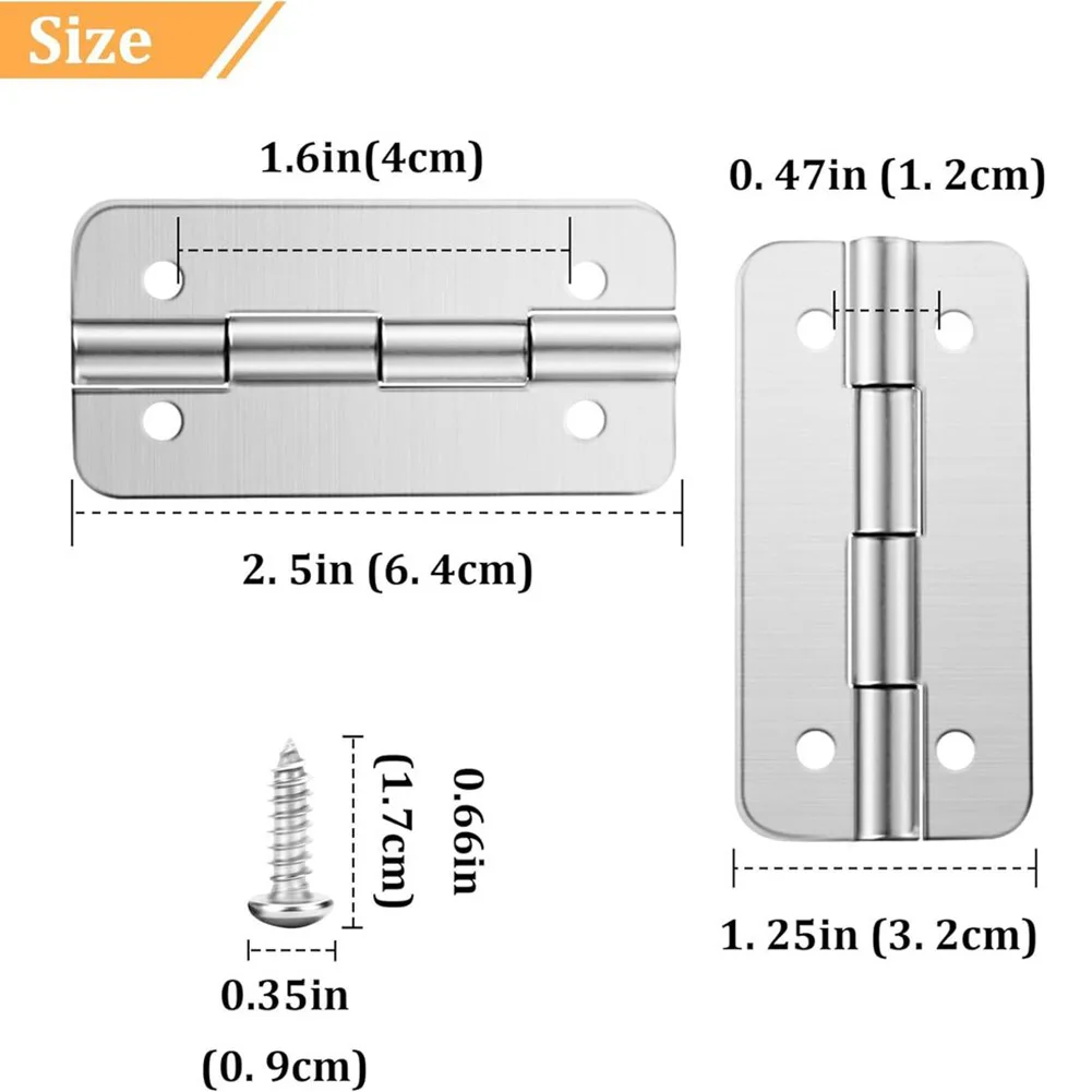 Stainless Steel Cooler Hinges 3 Pack for Igloo Ice Chests Fits For 25 Quart up to 165 Quart Rectangular Hinged Coolers