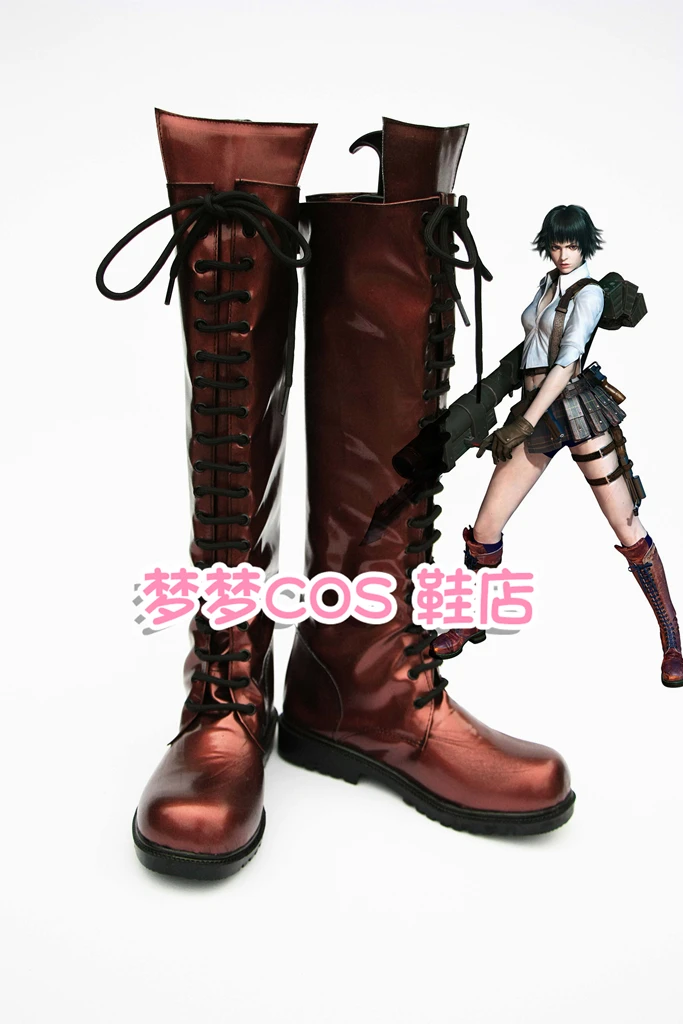 DMC 3 zapatos de Cosplay para mujer, botas Mary Ann, juego Devil Hunter May Cry, botas de juego de rol para eventos de Anime para fiesta de Halloween