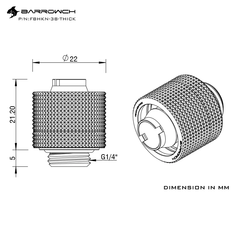 Barrowch Hose Pipe Compression Fitting For Soft Tubing 10*13mm / 10*16mm Flexible Water Pipe Connector FBHKN-3/8-THIN