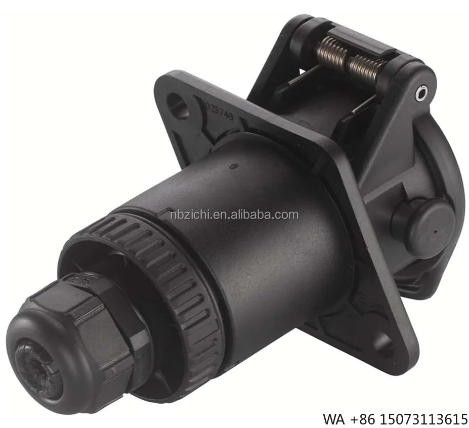 24V 7-Pin ABS EBS Trailer Socket Crimp/Soldered Contact Connector